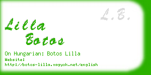 lilla botos business card